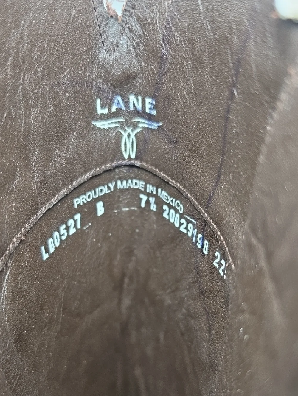 Lane Women's Monica Tall Western Boots - Round Toe Size 7.5